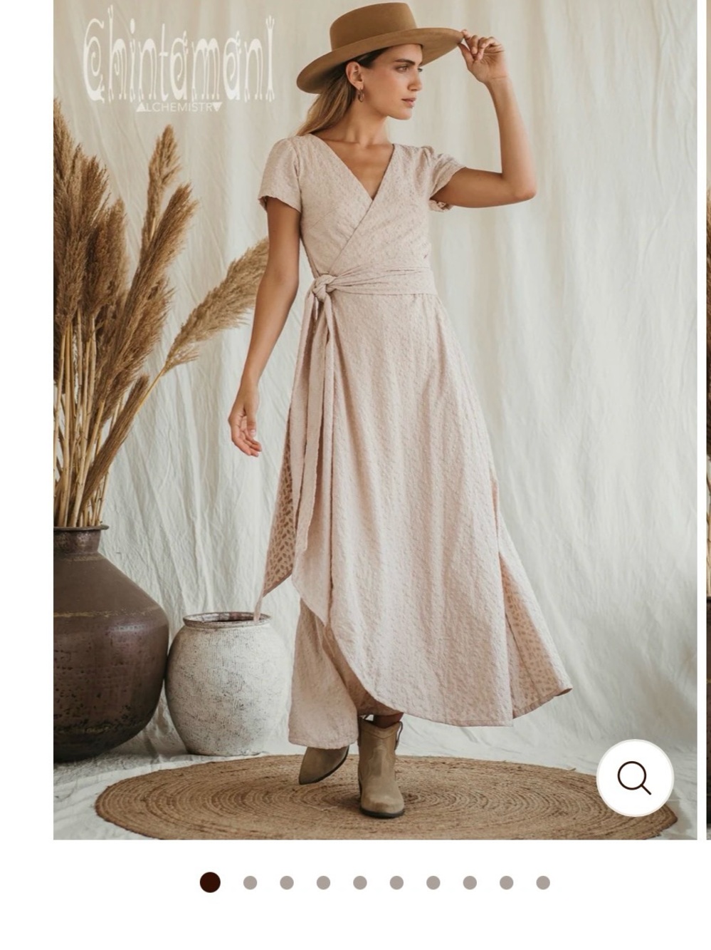 Cream Wrap Maxi Dress